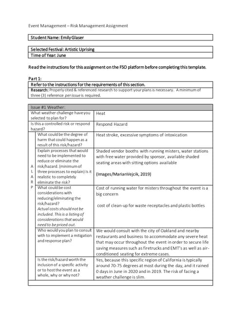 Event Risk Management | DOCX