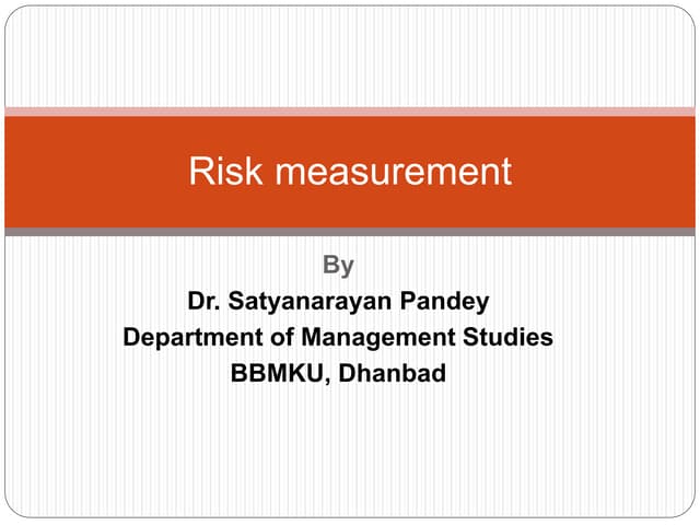 Risk measurement slide