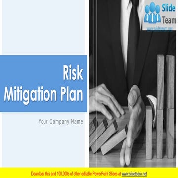 Risk Mitigation Plan PowerPoint Presentation Slide