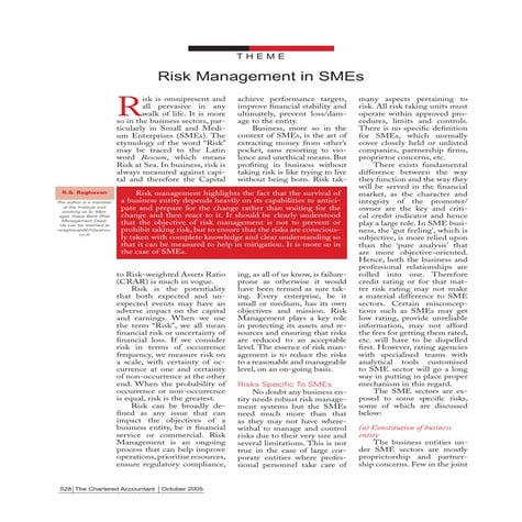 Risk mitigation strategies in SMEs (small and medium business) | PDF