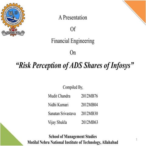 Risk perceprtion of ads of infosys