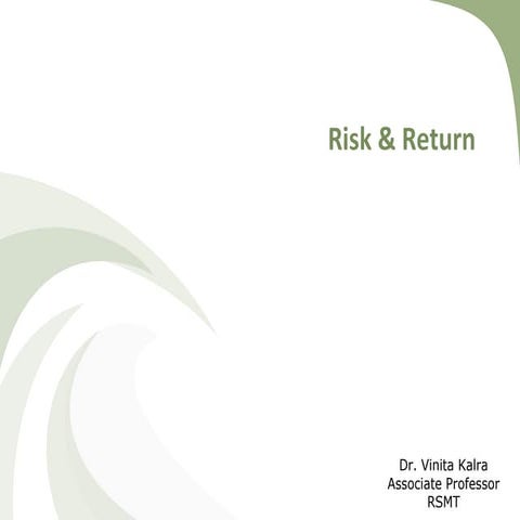 Risk and Return