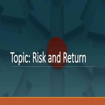 Risk & Return.pptx Slides Financial management