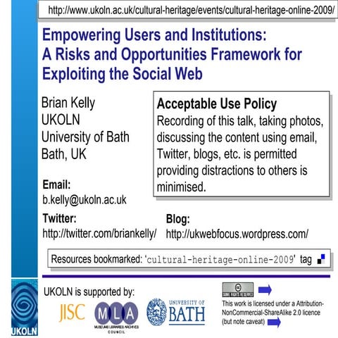 Empowering Users and Institutions: A Risks and Opportunities Framework for Ex...
