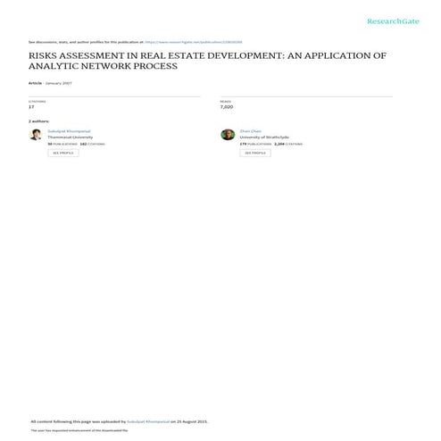 A Case Study On Risk Identification And Risk Assessment In Real Estate ...
