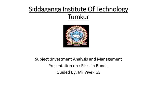 Risks in bonds