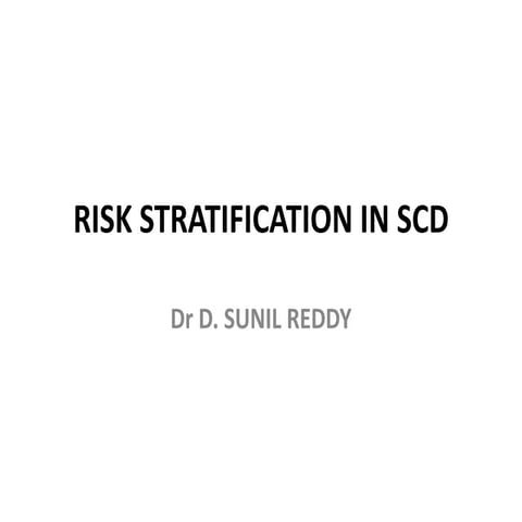 Risk stratification of scd