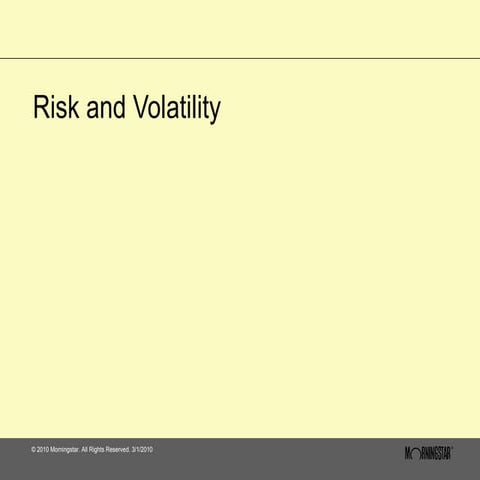 Risk &amp; Volatility