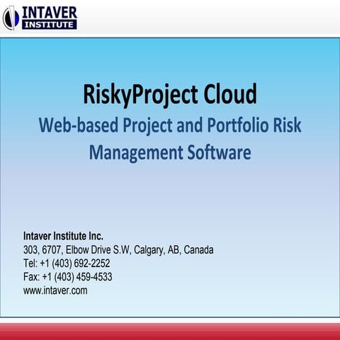 Risky projectcloudpresentation