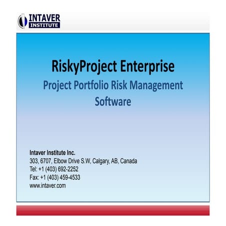 Enterprise Risk Management and Analysis with RiskyProject