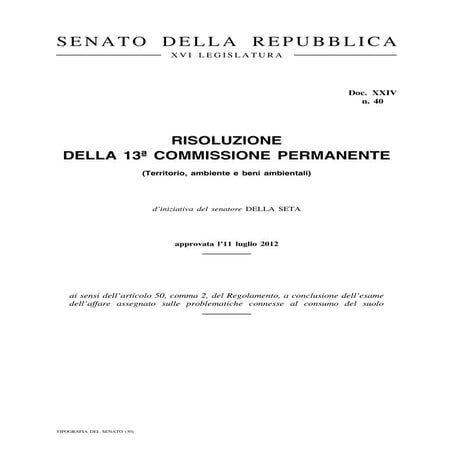 Risoluzione 13 Commissione Permanente Della Seta