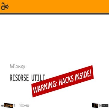 follow-app DAY 2: Risorse utili