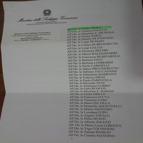 Risposta MISE all'interrogazione parlamentare M5S sul rigassificatore Calabrese