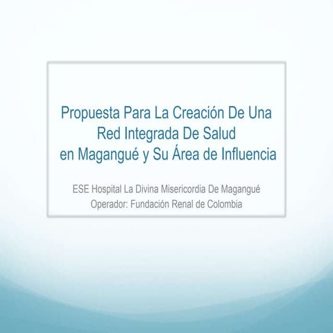 Redes Integradas de Servicios de Salud - RISS | PPTX