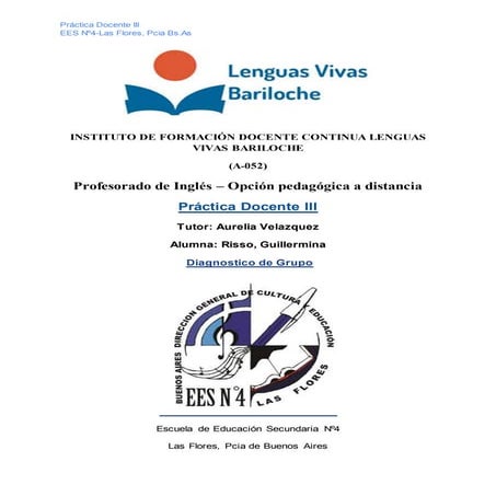 Risso  practica docente iii- diagnostico de grupo