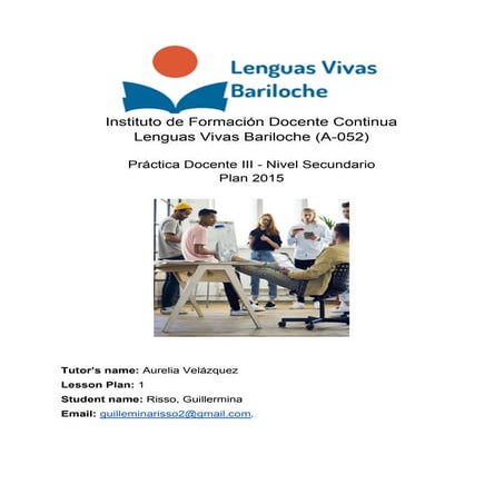 Risso practica docente iii-lesson plan 1 - pass (1)