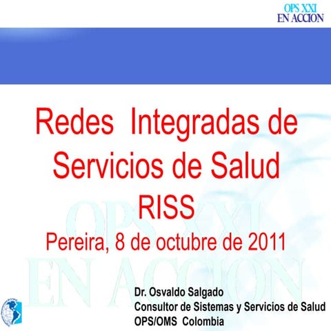 Redes Integradas de Servicios de Salud (RISS), Colombia | PPTX
