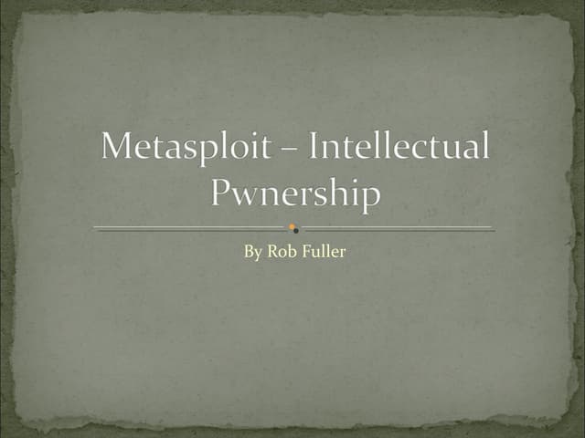 RIT 2009 Intellectual Pwnership