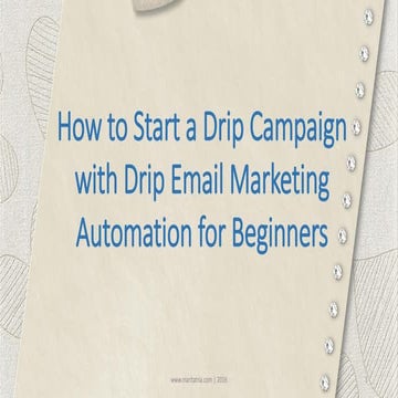 Rita tria how to use drip email marketing automation for beginners