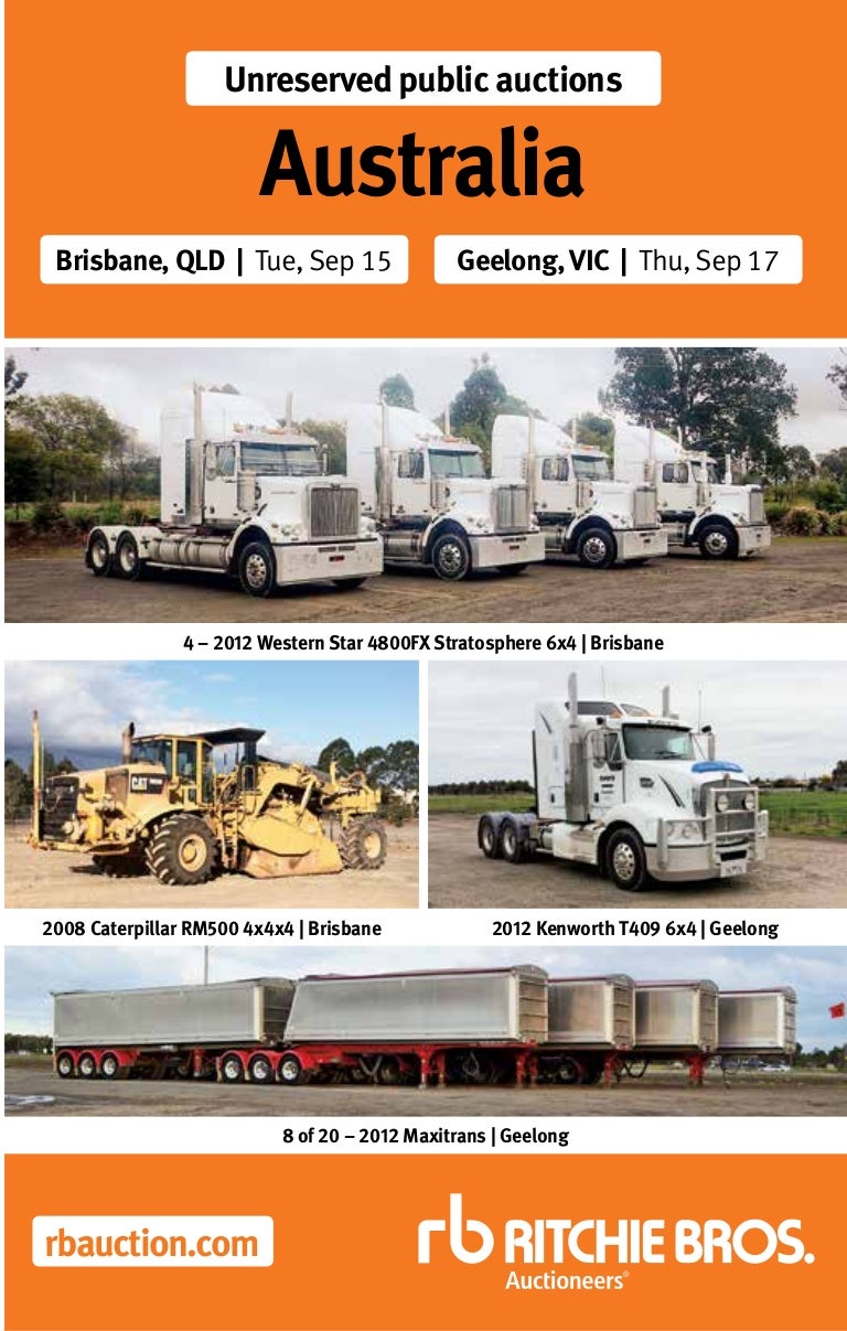 Australian Ritchie Bros. Auctioneers Q3 2015