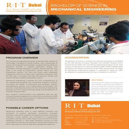 Rit dubai bachelor mechanical engeering