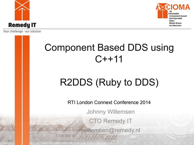 Component Based DDS with C++11 and R2DDS