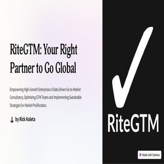 RiteGTM: Your Right Partner to Go Global
