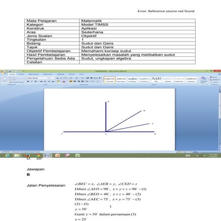 CONTOH SOALAN - ITEM TIMSS 14