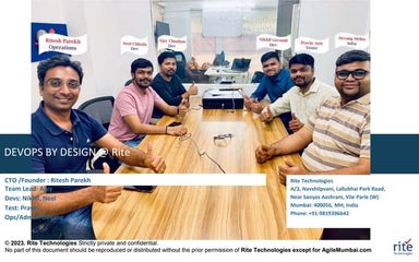 Agile Mumbai 2023 | DevOps By Design @ Rite - Ritesh Pareksh