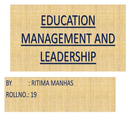 Ritima manhas   education management and leadership