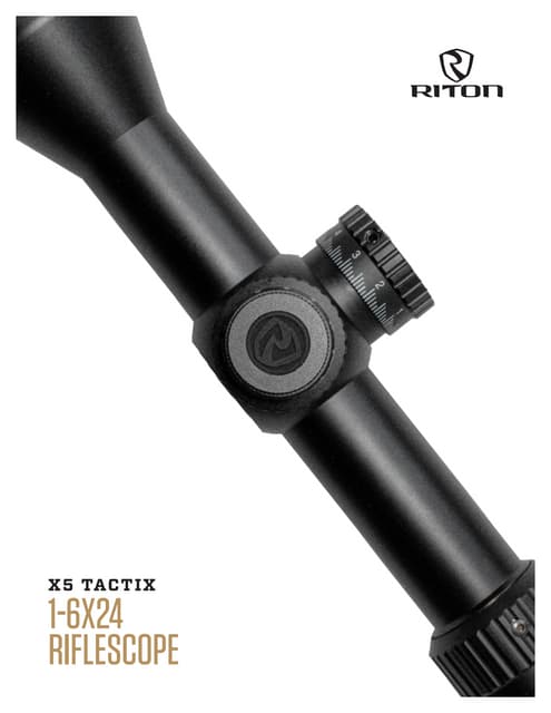 Lunette De Visée Tactique Riton 5 TACTIX 1-10×24 FFP – Illuminée, 30T, Noir (neuf)