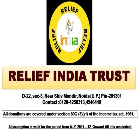 Relief India Trust Profile