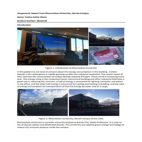 Energy Saving Building in Ritsumeikan University Osaka Ibaraki Campus