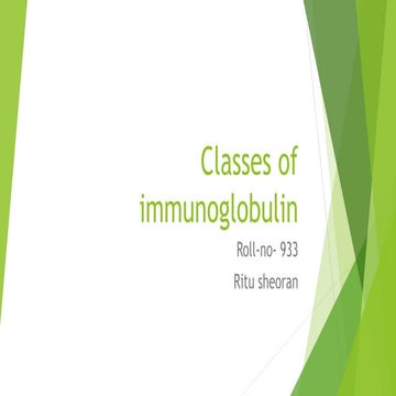 classes of immunoglobulin
