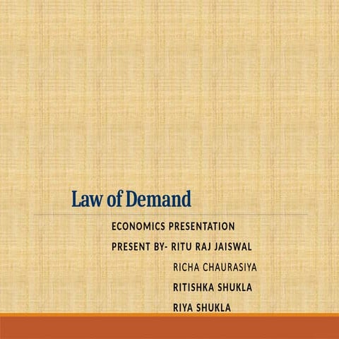 law of demand analaysis in economics by rituraj patel and members.