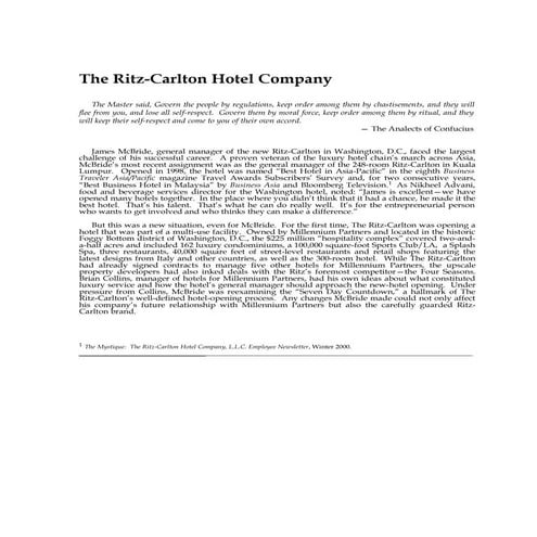 Ritz carlton credo | PDF