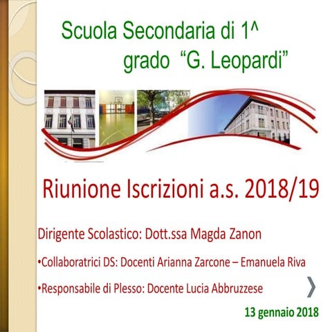 Riunione Genitori iscrizioni a.s. 2018 19