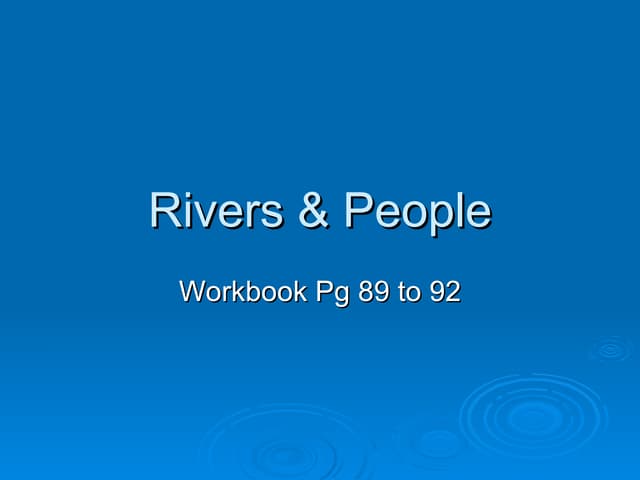 Sec 1 NA - River & People