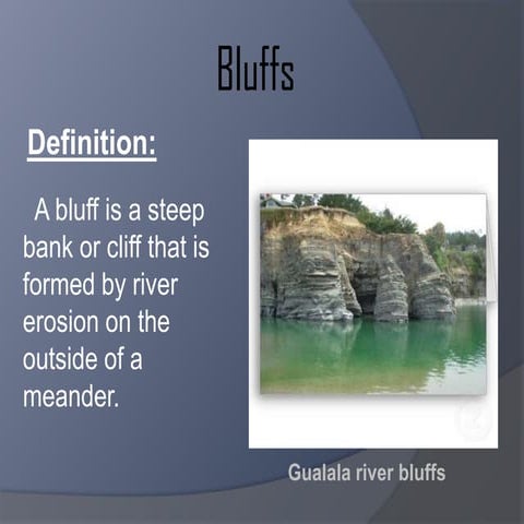 River bluffs