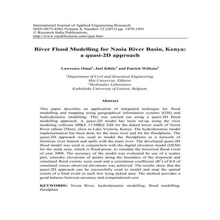 River Flood Modelling for Nzoia River . a quasi 2-D Approach.pdf