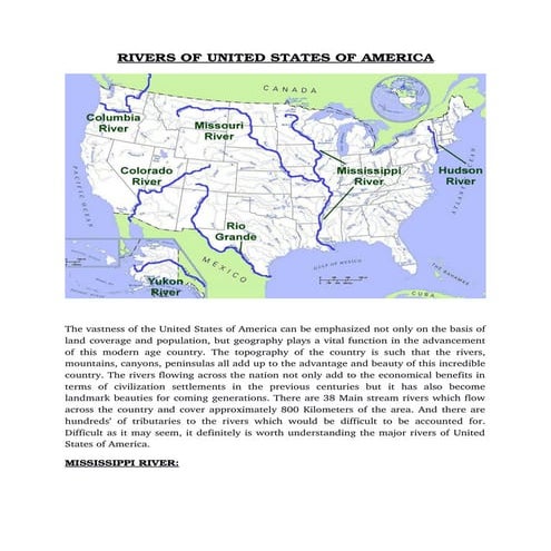 RIVERS OF UNITED STATES OF AMERICA