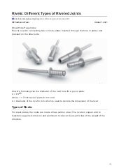 Drawing of Rivets | PPT