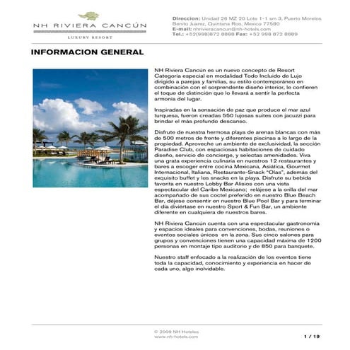 Riviera  Cancun Email Factsheet    Spanish