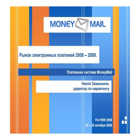 RIW 2008: Рынок электронных платежей 2008-2009