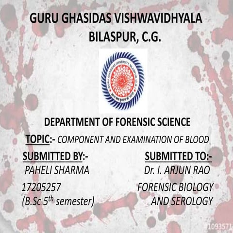 Examination of Blood