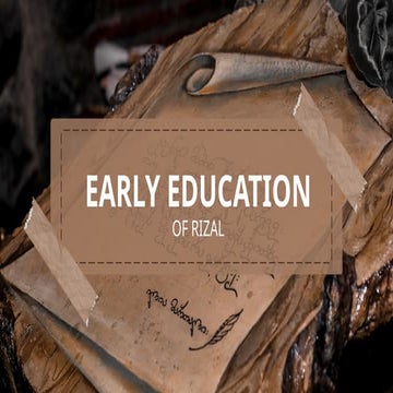 Rizal's Early Education in Calamba and Binan | PDF