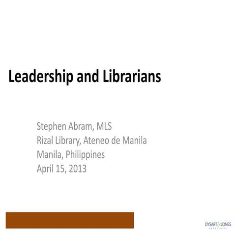 Rizal library2013leadership