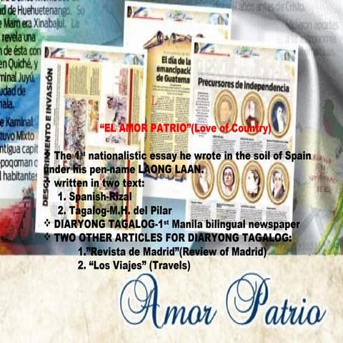 Jose Rizal "Amor Patrio"