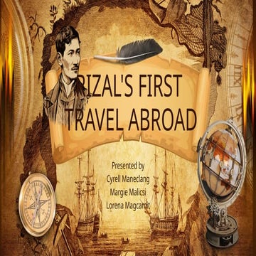 Dr. Jose Rizal's Travels | PPTX