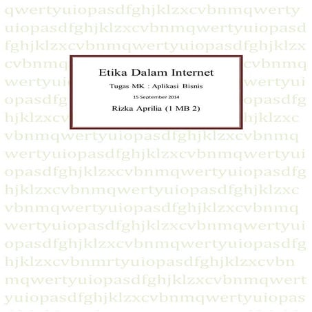 Etika Dalam Internet